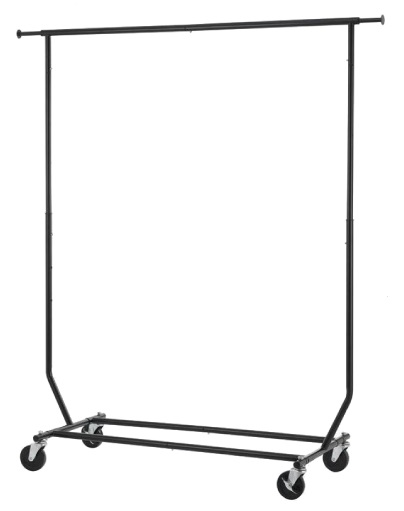 Black Collapsible Rolling Rack