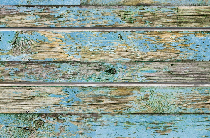 Blue Old Painted Wood Textured Slatwall