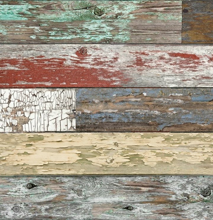 Mixed Old Painted Wood Textured Slatwall