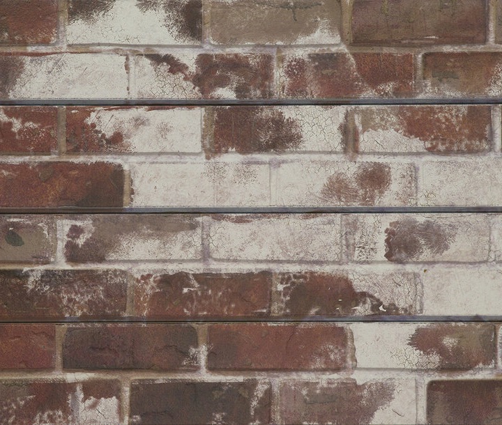 Red Old Painted Brick Textured Slatwall