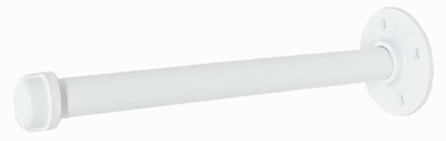 Wall Mount Pipe Faceout - White 12 inch