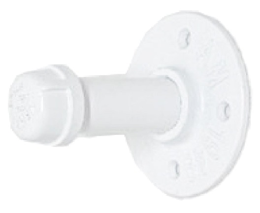 Wall Mount Pipe Faceout - White 4 inch